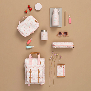 Термосумка Fresk "Цветочная Лужайка", молочная